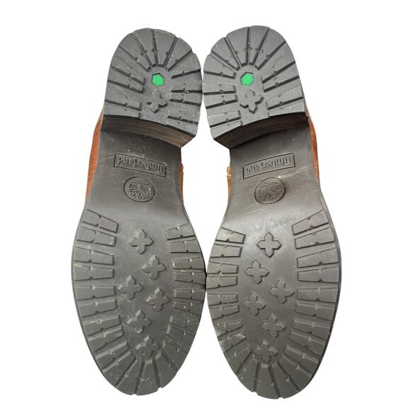 Timberland Women’s Sienna Brown Leather Embossed Ankle Boot Size US 10 - Picture 10 of 12